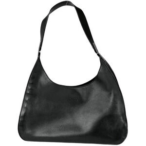 Gucci logo shoulder bag leather black
